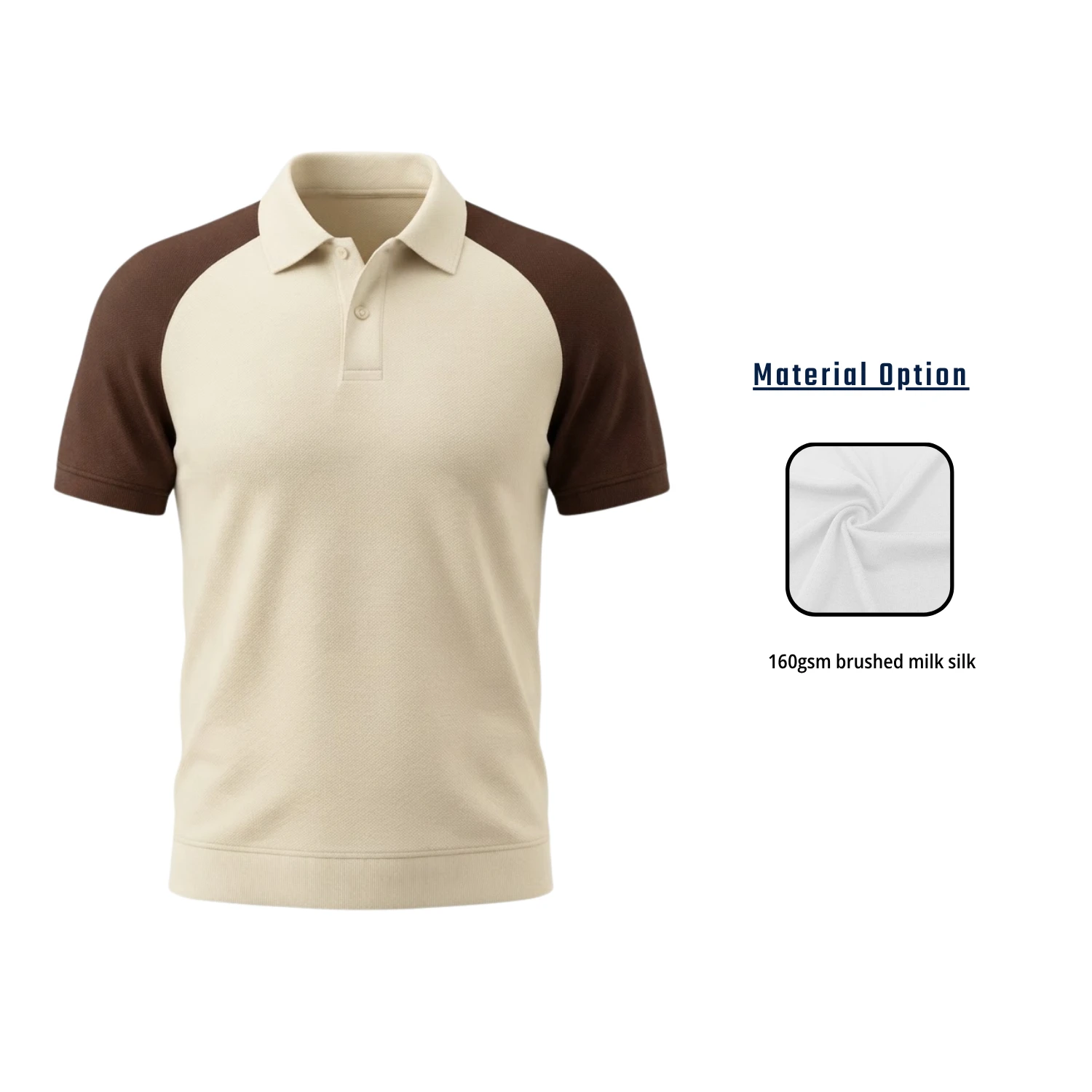 Custom Brushed Milk Silk Short Sleeve Polo Shirt