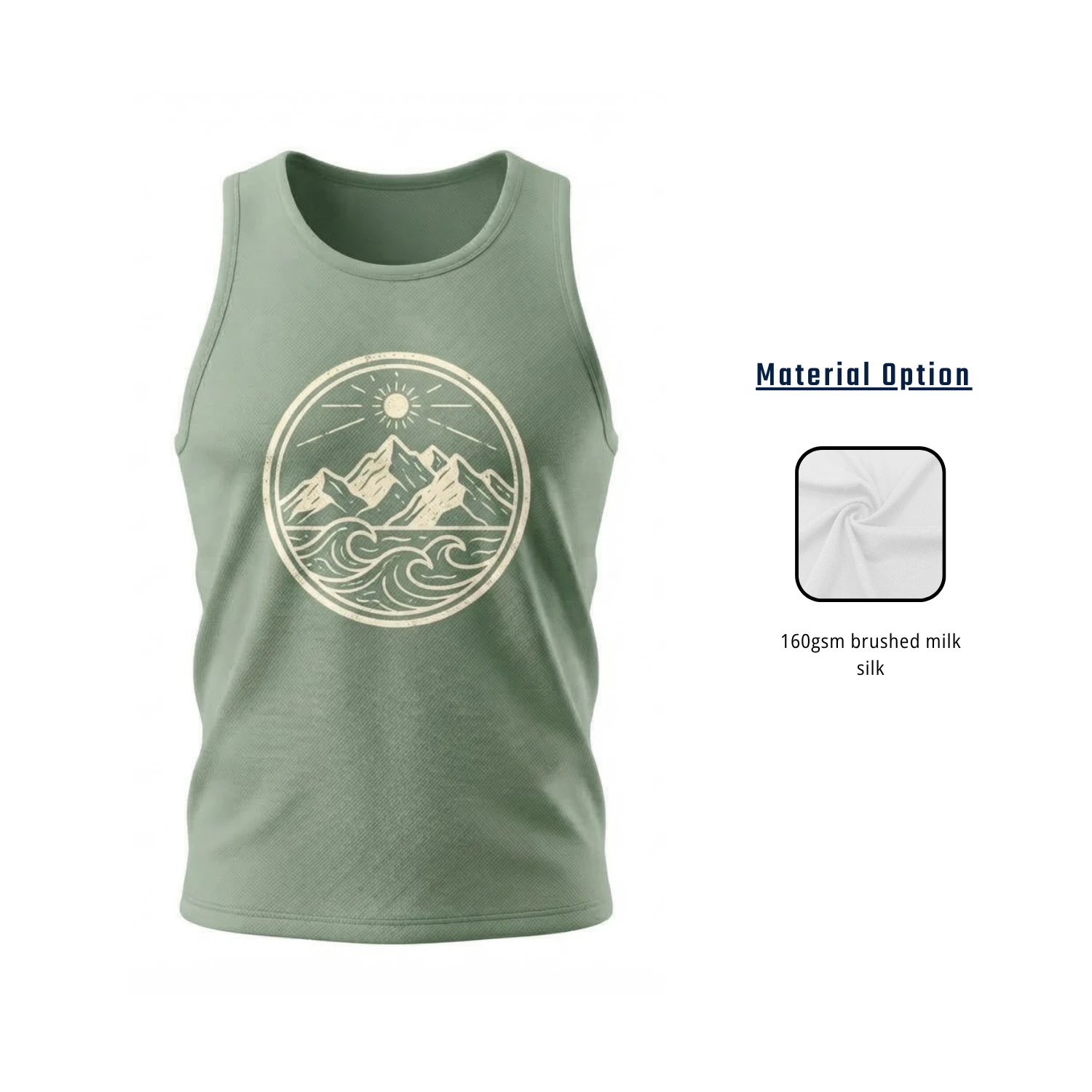 Sublimation Sleeveless T-Shirt – Custom 160GSM Brushed Milk Silk