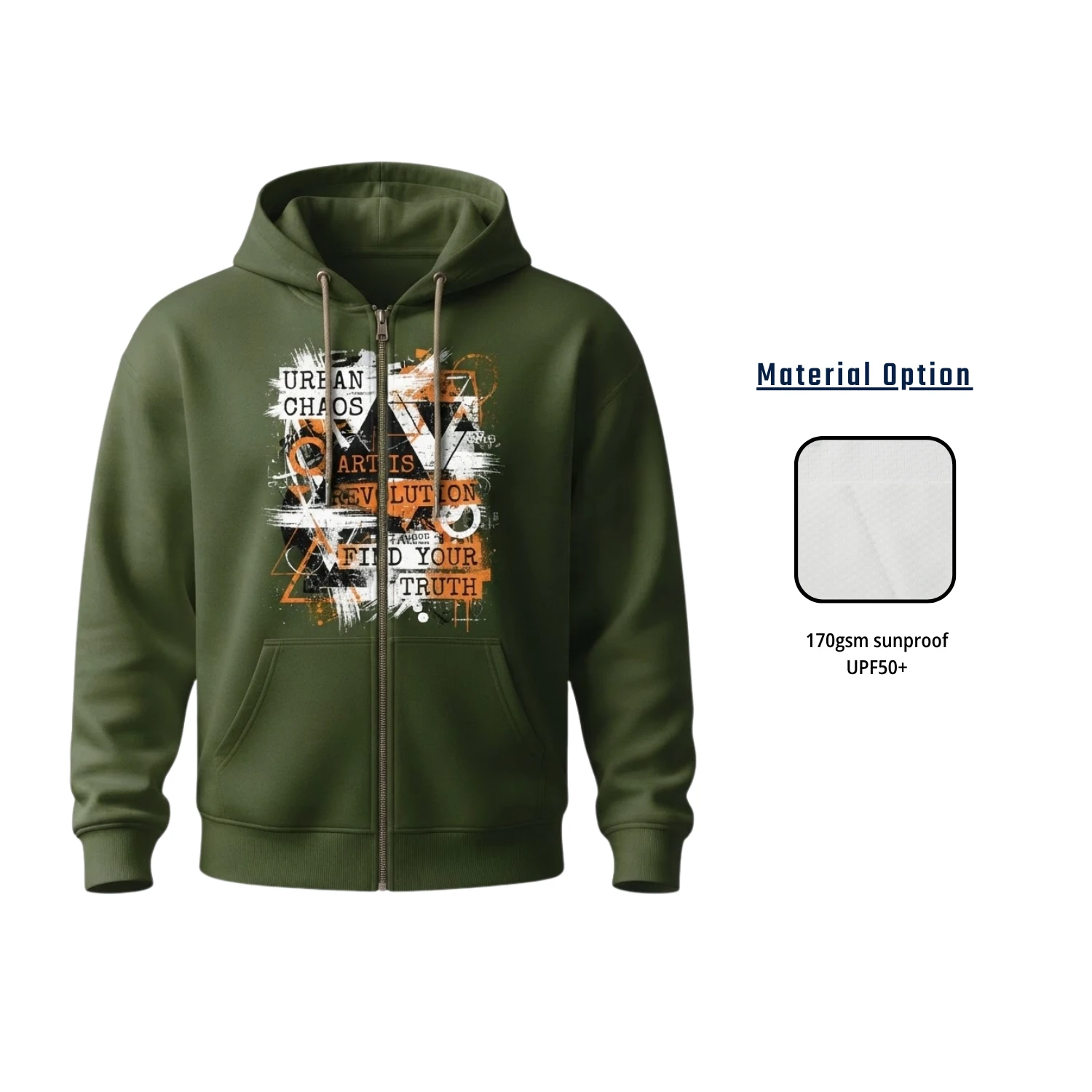 SolarProtec UPF50+ Full Sublimation Hooded Full-Zip