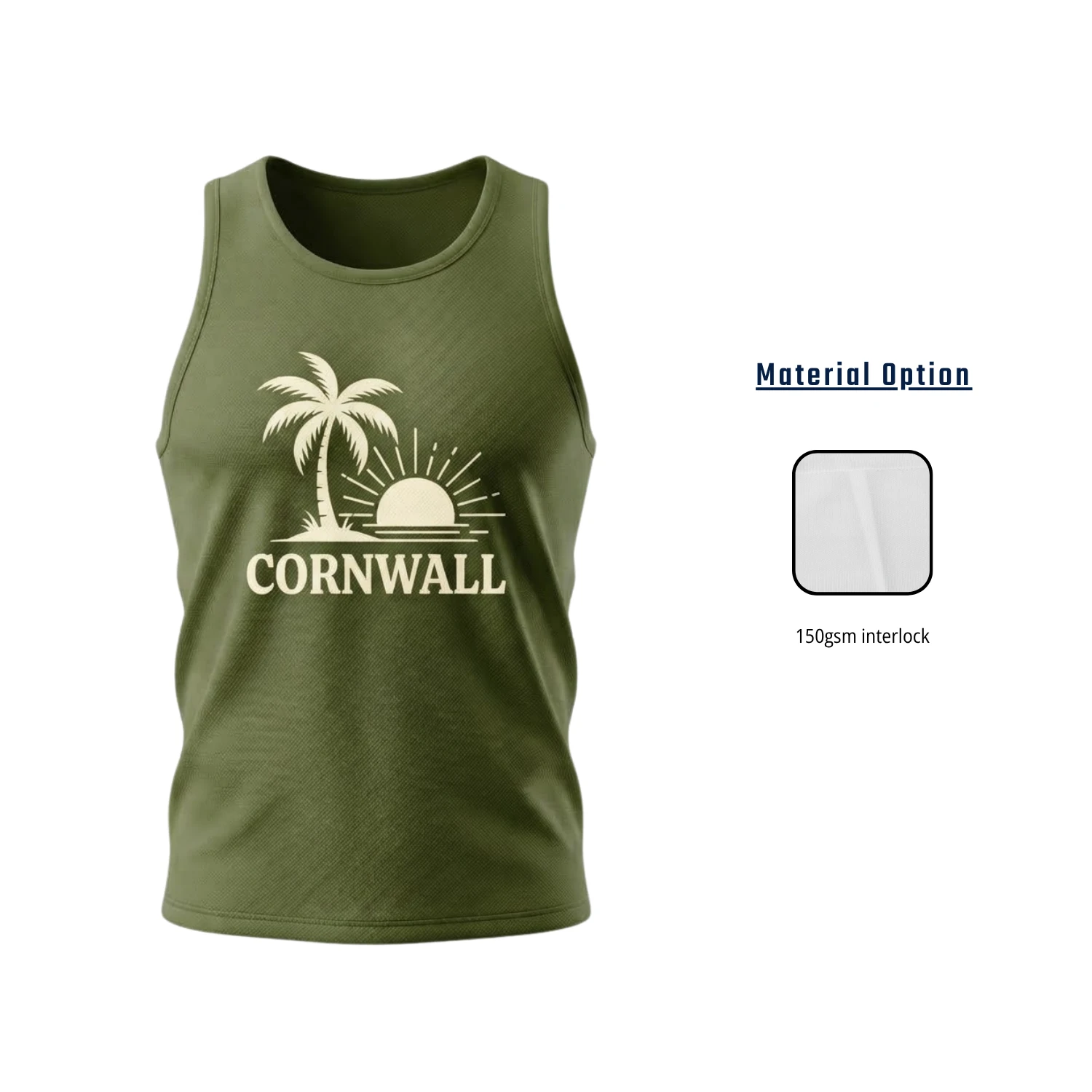 Custom Sublimation Classic Tank Top – Lightweight 150GSM Performance