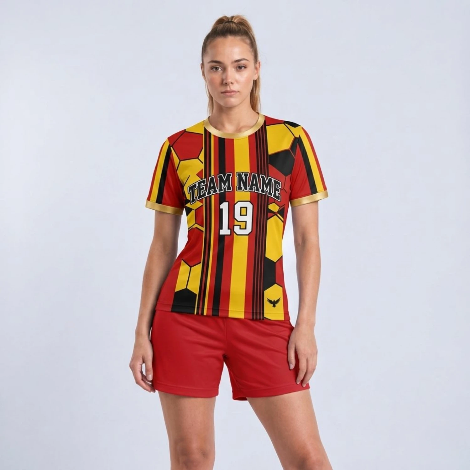 Custom Women’s Breathable Soccer Jersey with 160G Birdseye Mesh
