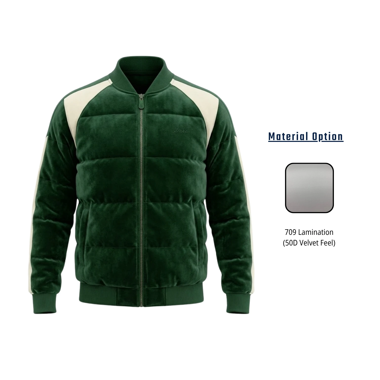 Premium Full Zip Baseball Puffer Jacket