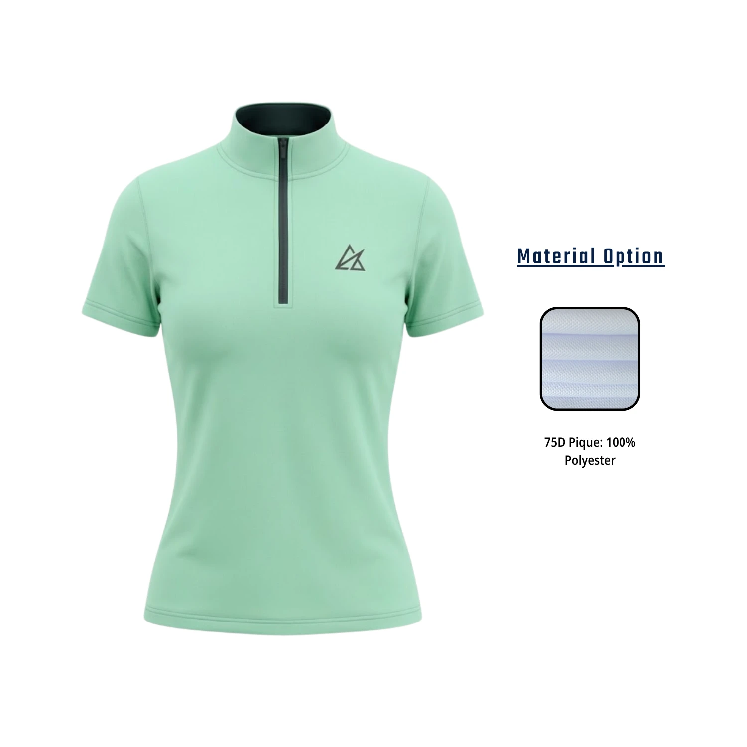 Custom 75D Pique Quarter-Zip Pullover