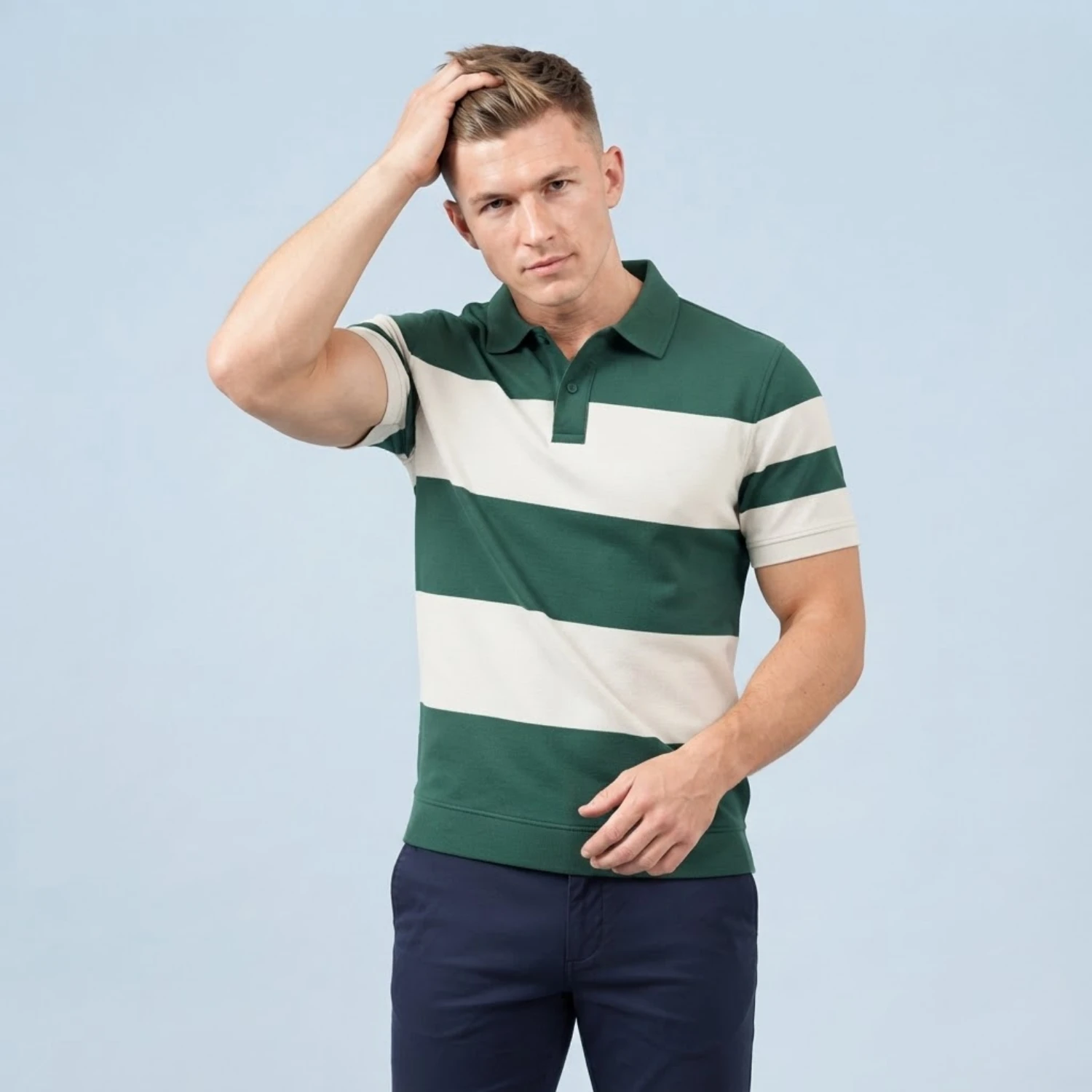 Men’s Eco-Friendly Sublimation Golf Polo Shirt – 160G Recycled