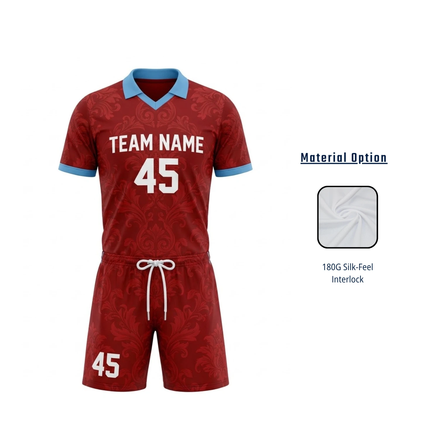 Custom Luxury Soccer Uniform Set – Silk-Feel Jersey & Shorts