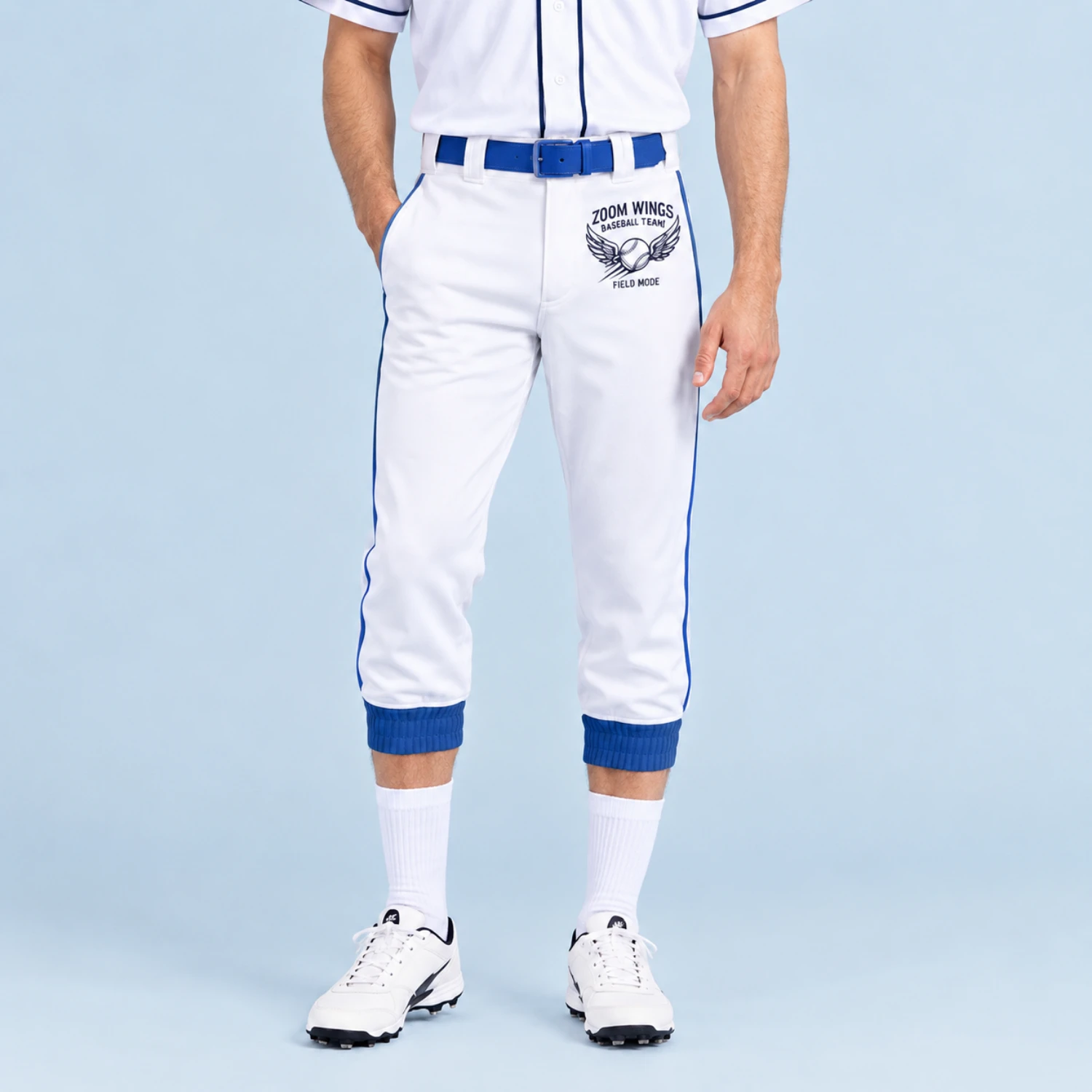 Custom Sublimated Capri Baseball Pants – 280G Spandex Interlock