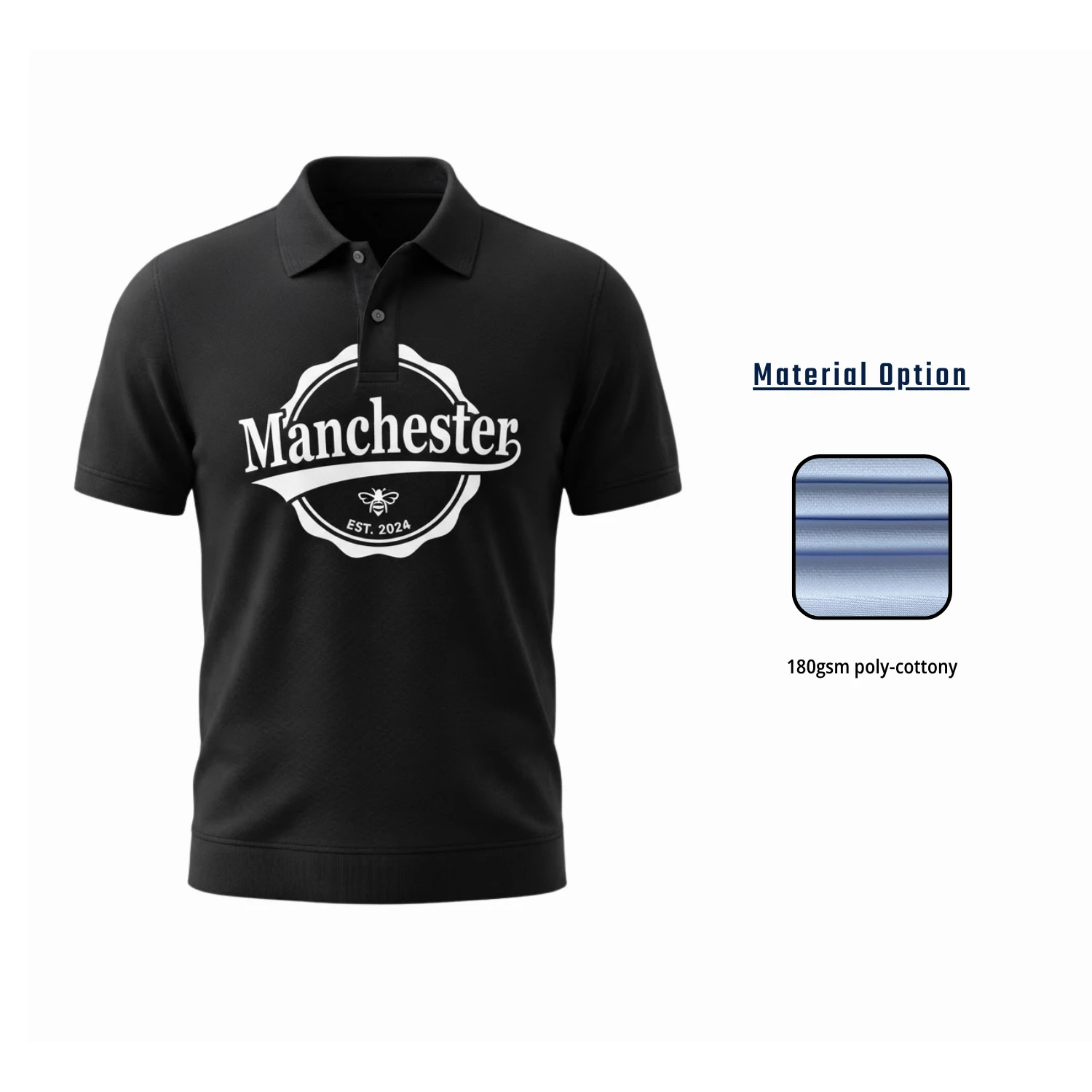 Custom Poly-Cottony Short Sleeve Polo Shirt