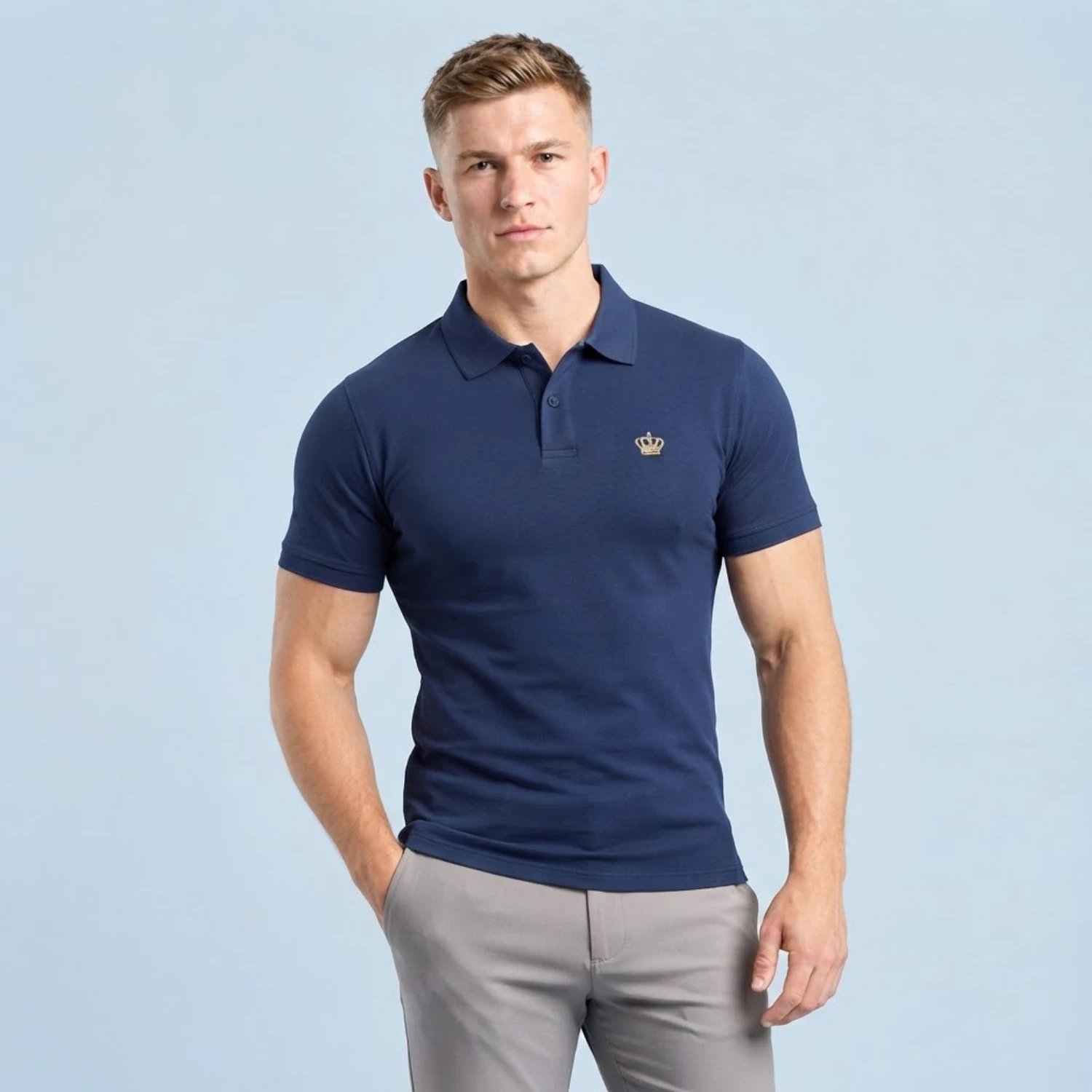 Custom Interlock Short Sleeve Polo Shirt