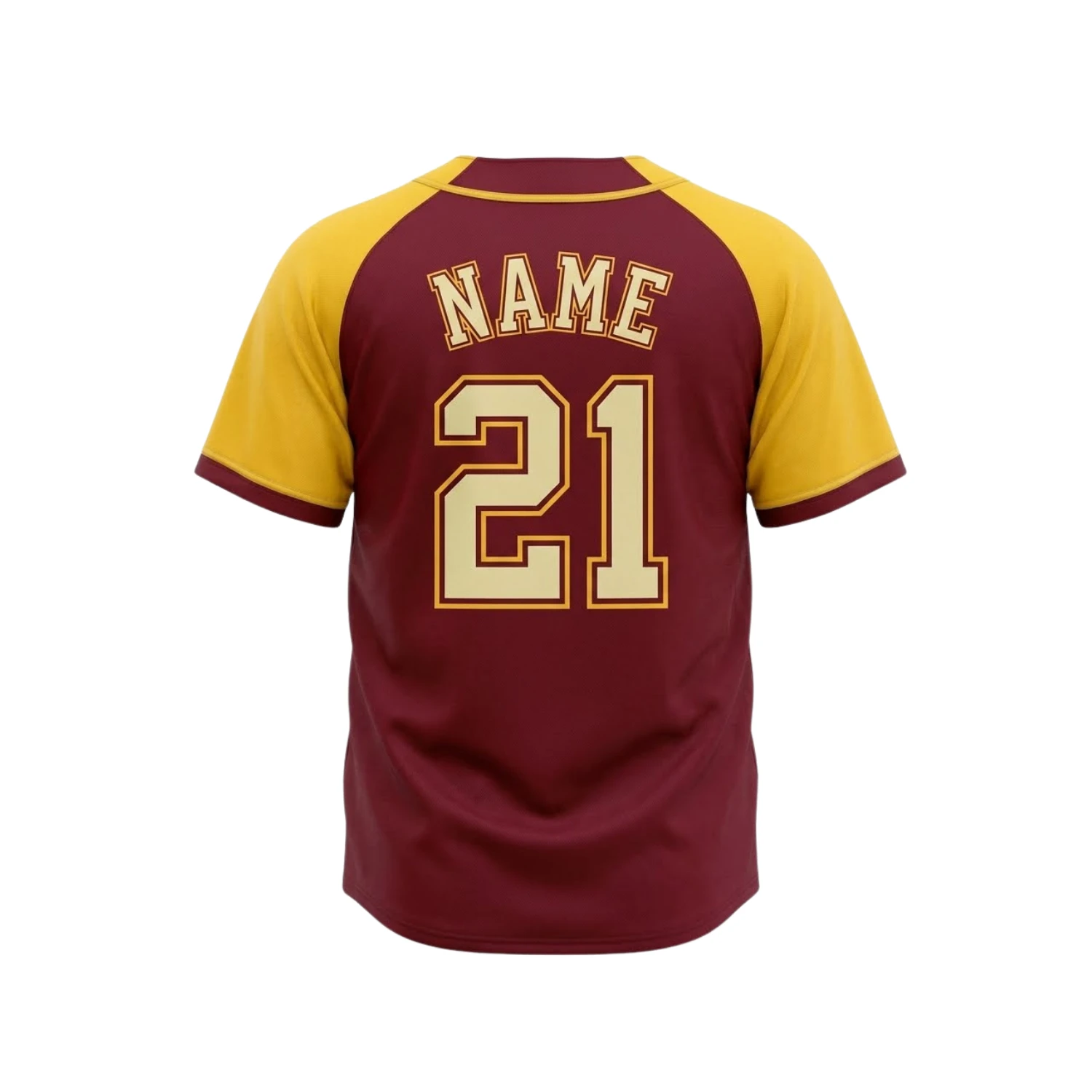 Custom Piped Full-Button Baseball Jersey with Embroidery