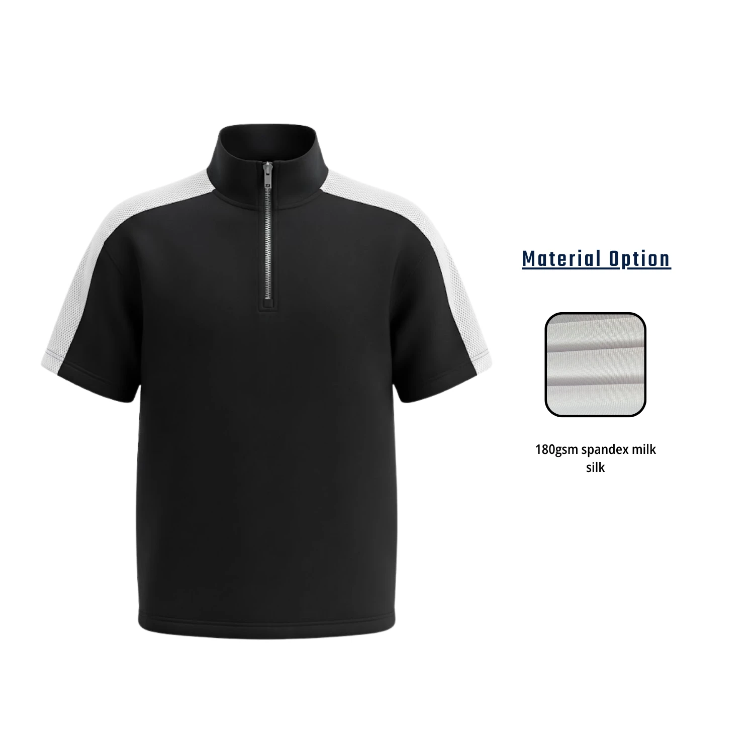 Sublimated Short Sleeves Quarter Zip Fishing Jersey