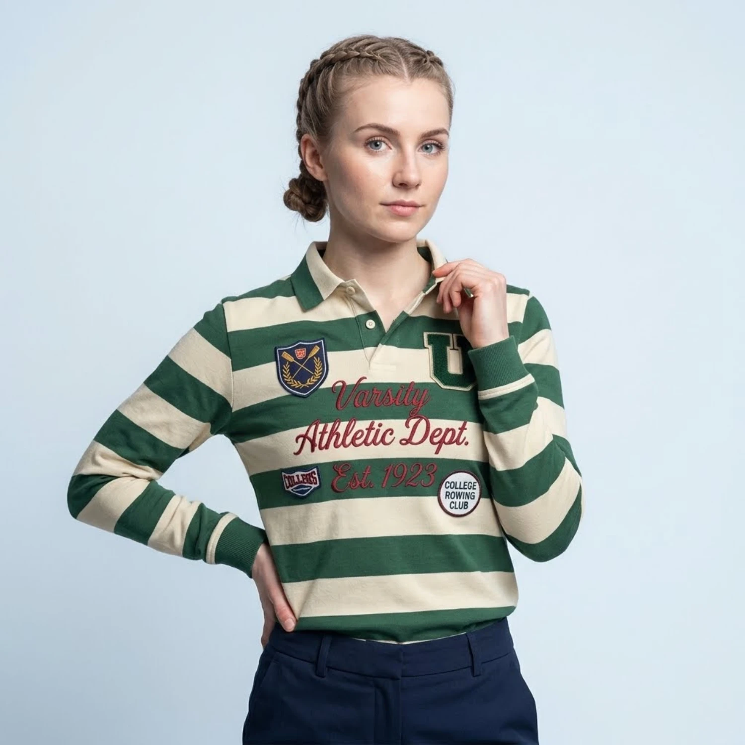 Custom Birdseye Mesh Long Sleeve Polo Shirt – 160gsm Breathable