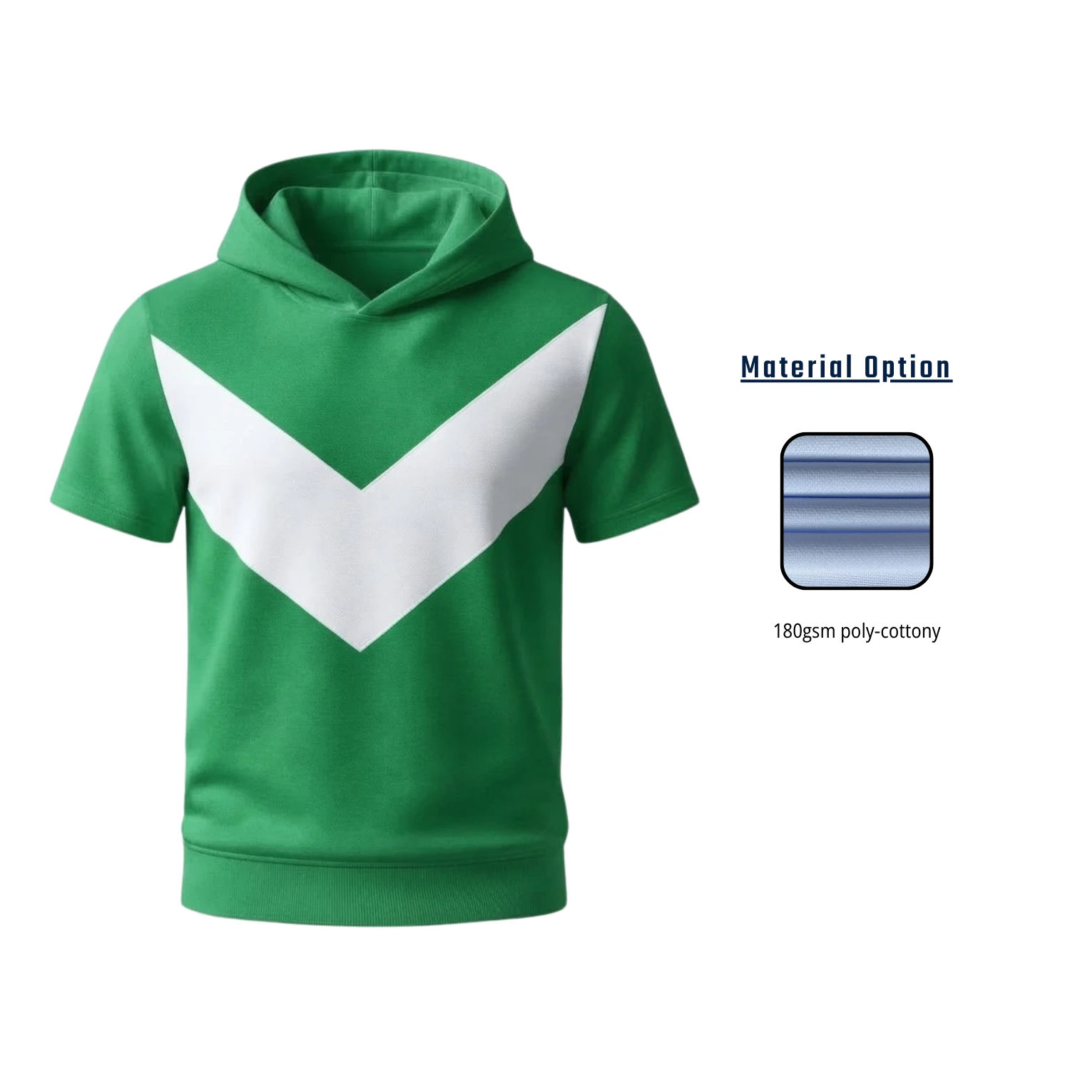 Custom Full Sublimation 180G Cotton-Feel Short Sleeve Hooded T-Shirt