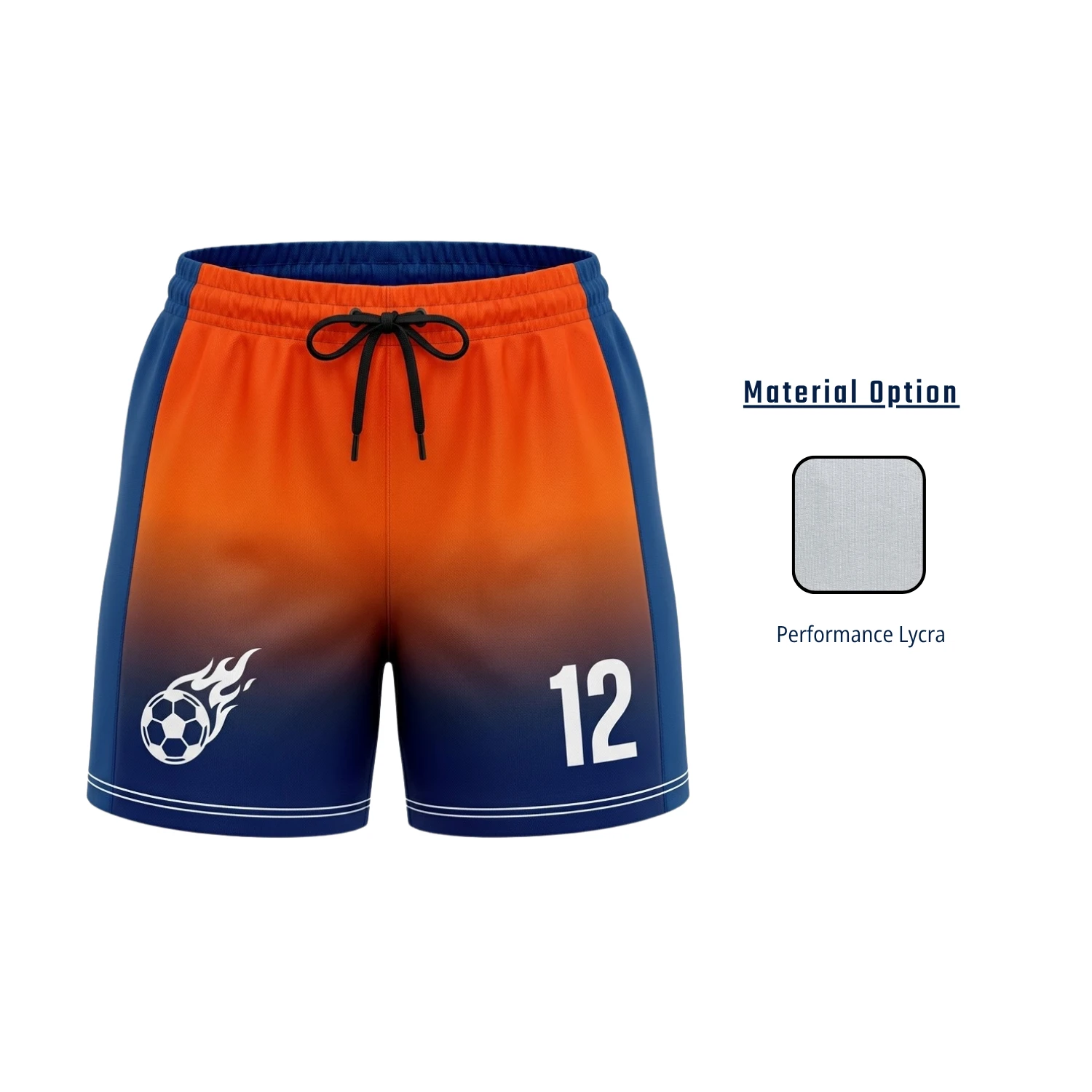 Custom Sublimation Soccer Shorts – 180GSM Spandex Milk Silk