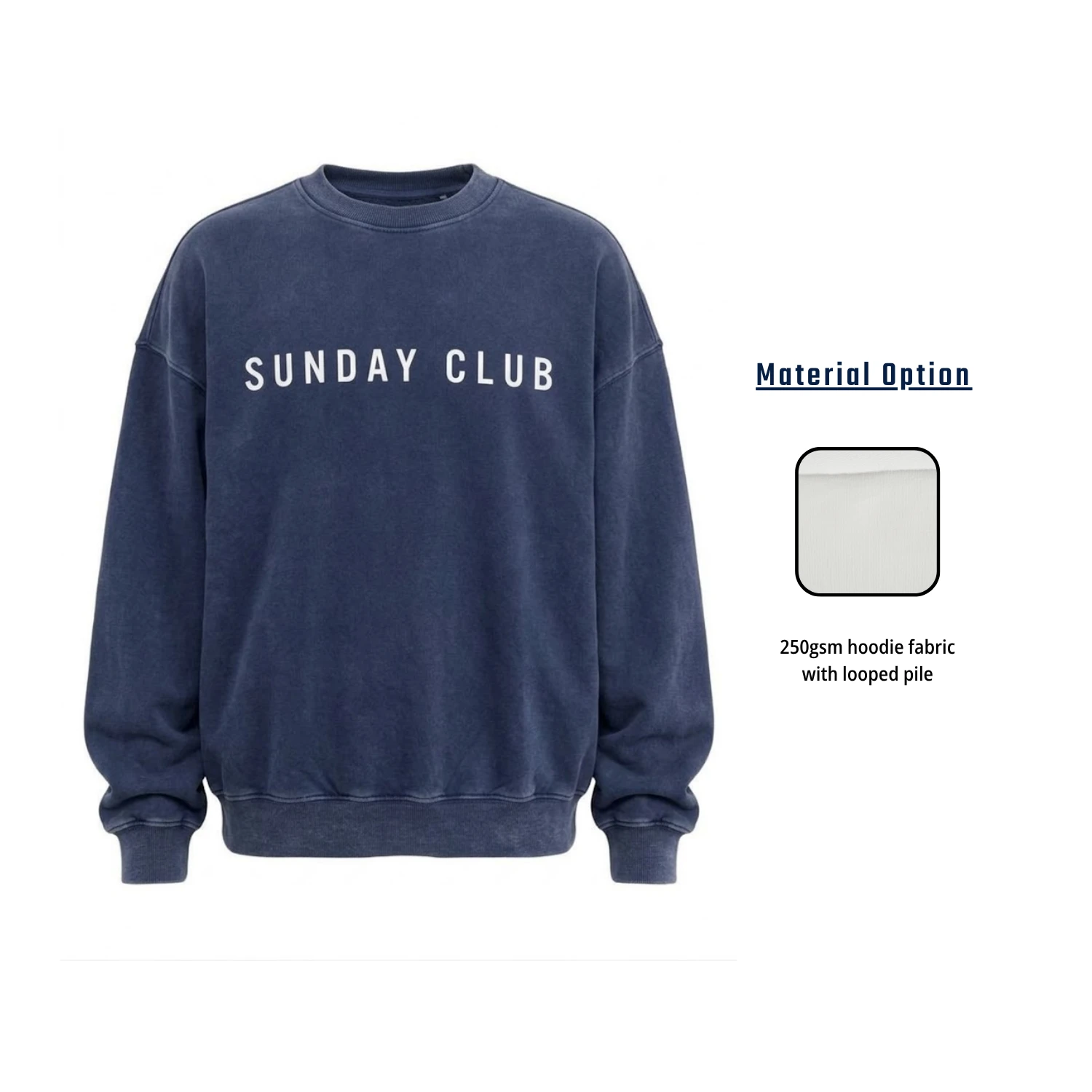 250G Custom Sublimation Crew Sweatshirt