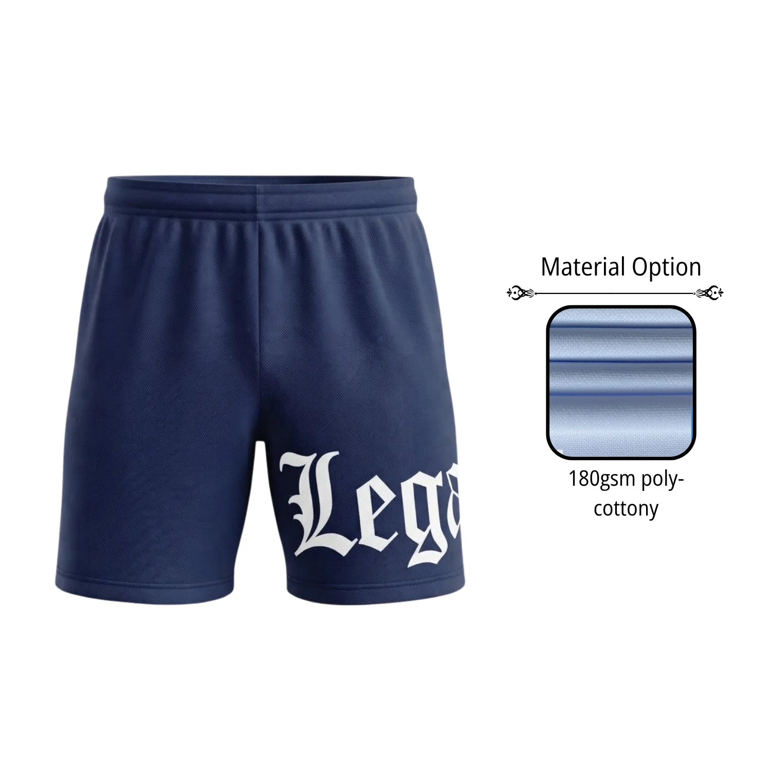 Unisex Cotton-Feel Performance Shorts – 180G Poly-Cottony