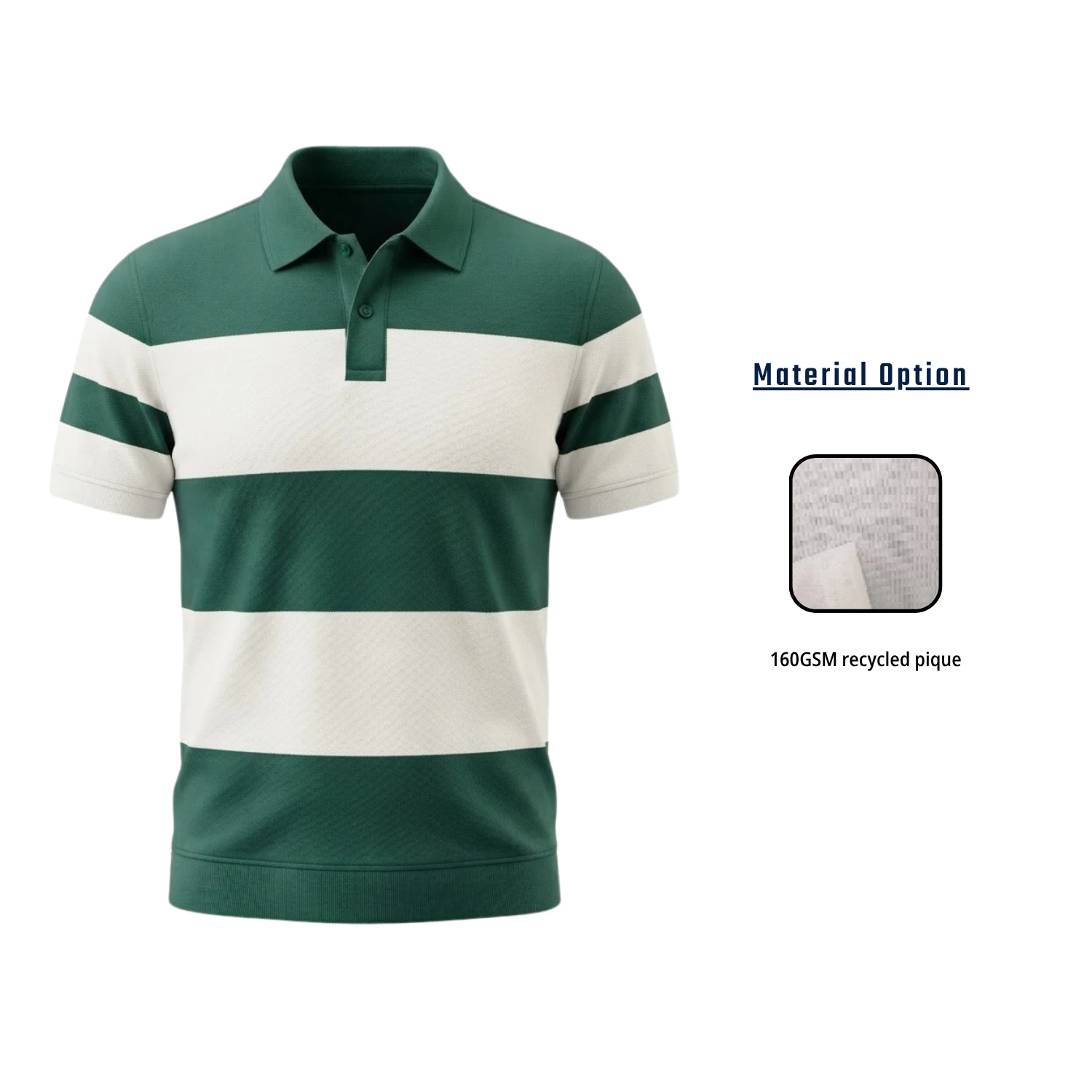 Men’s Eco-Friendly Sublimation Golf Polo Shirt – 160G Recycled
