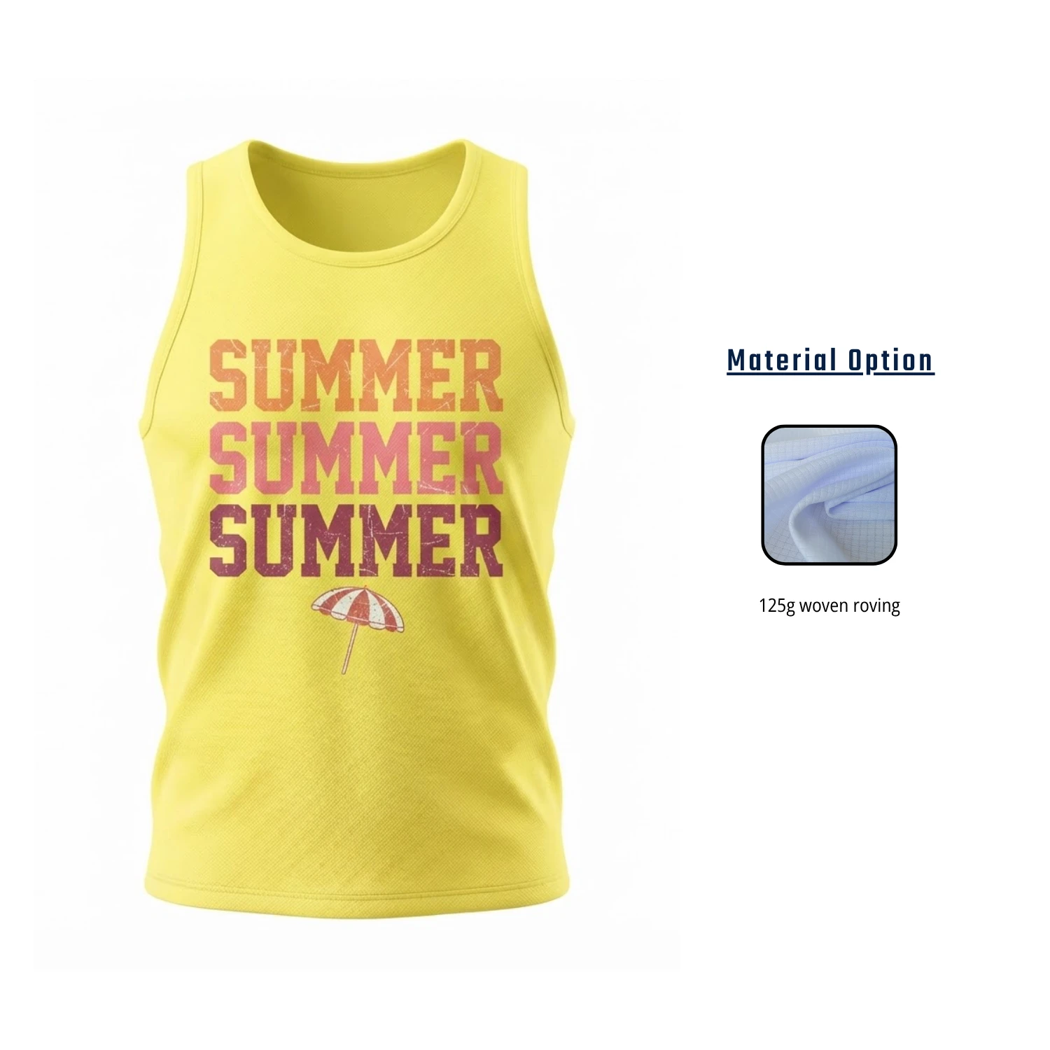 Custom Sublimation Mesh Tank Top – 125G Woven Roving