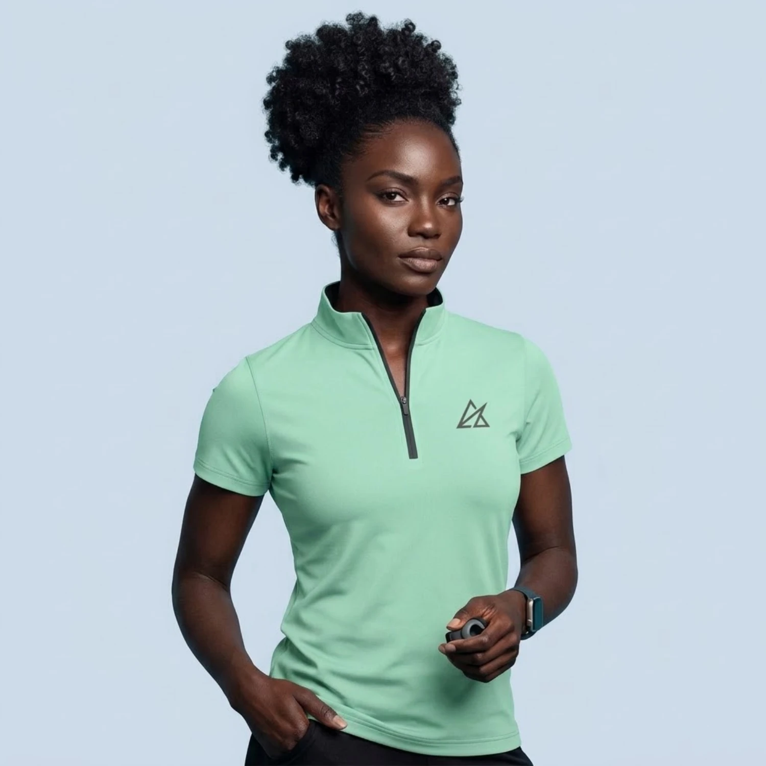 Custom 75D Pique Quarter-Zip Pullover