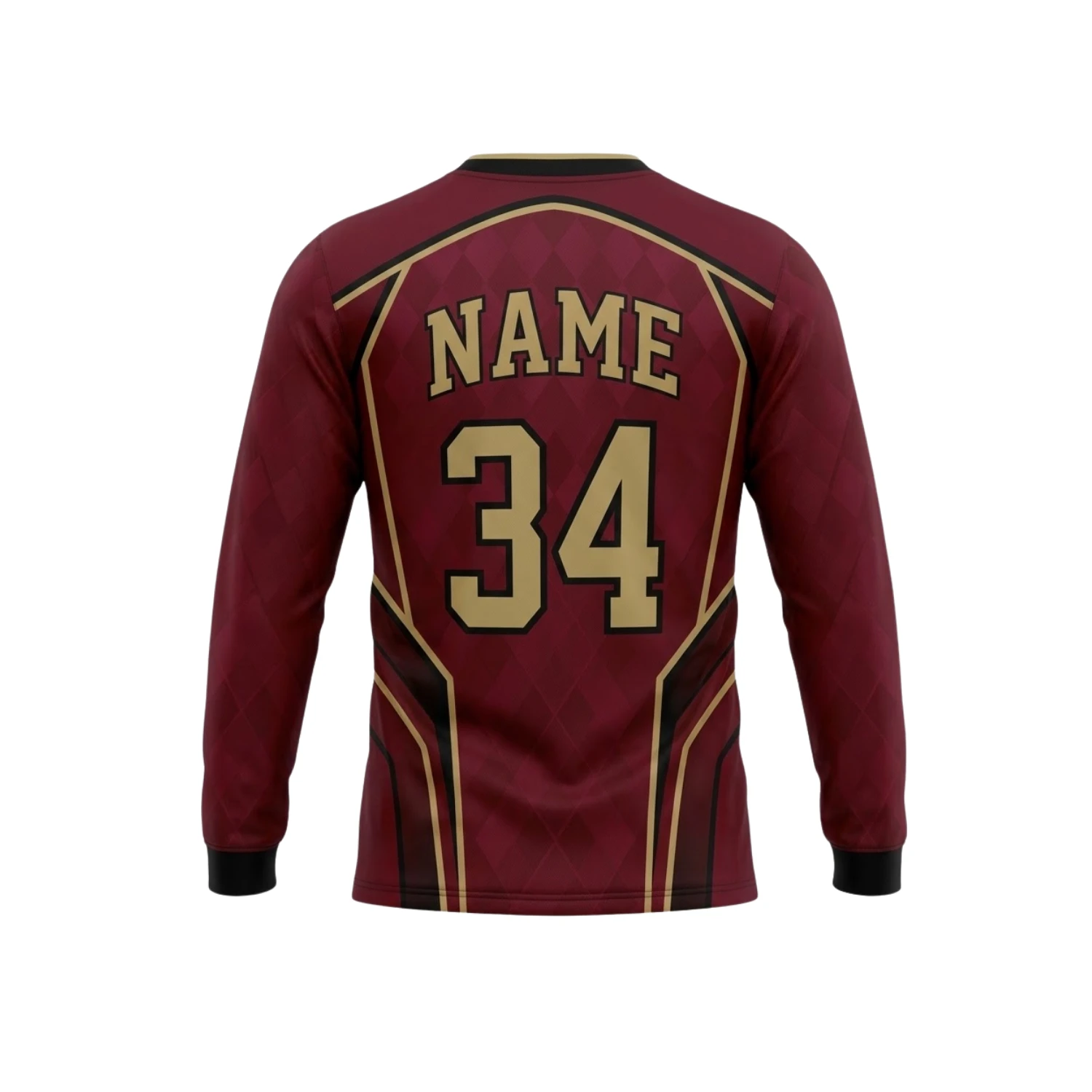 Custom Spandex Long Sleeve V-Neck Soccer Jersey
