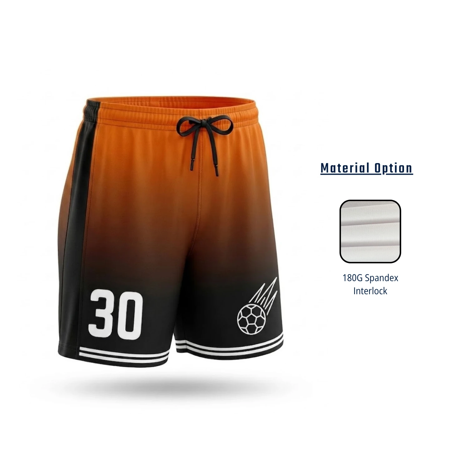 Custom Women’s Compression Soccer Shorts – 180G Spandex Interlock