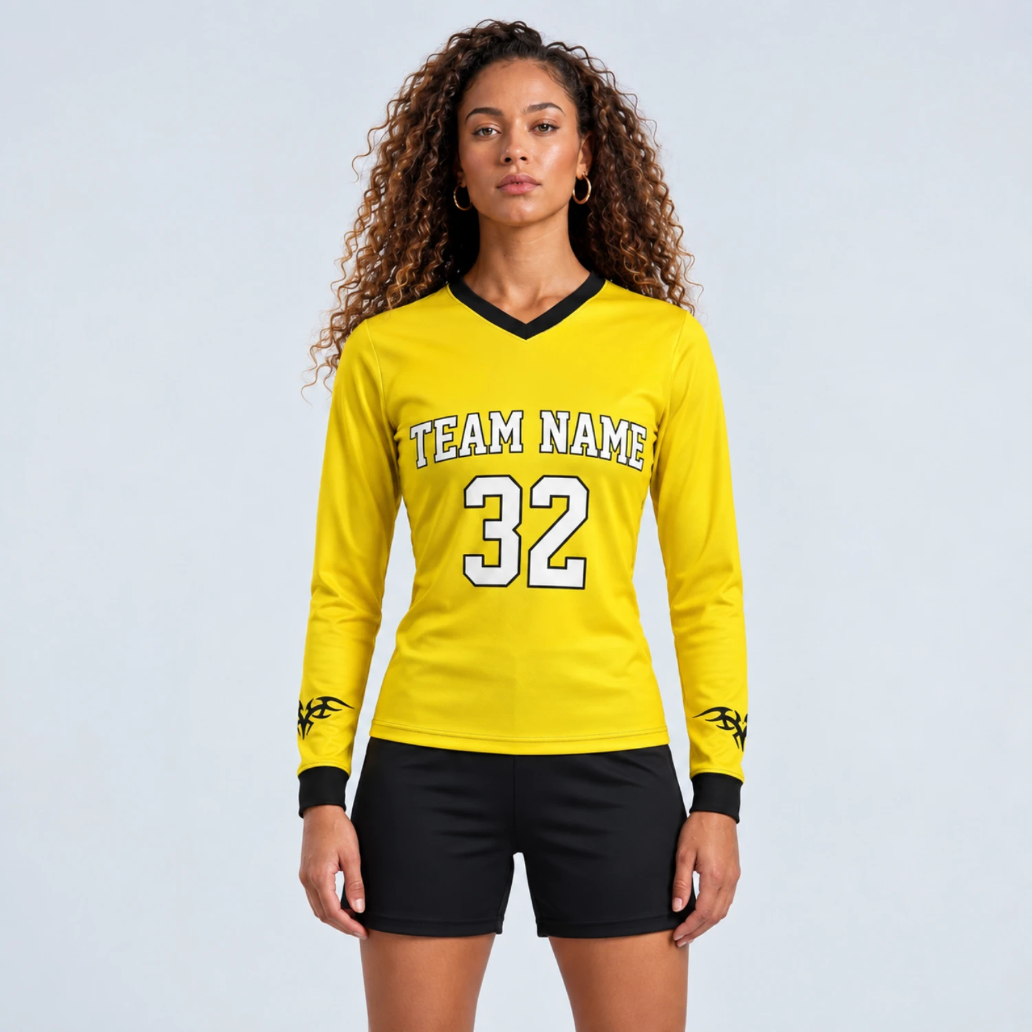 Women’s Long Sleeve V-Neck Soccer Jersey