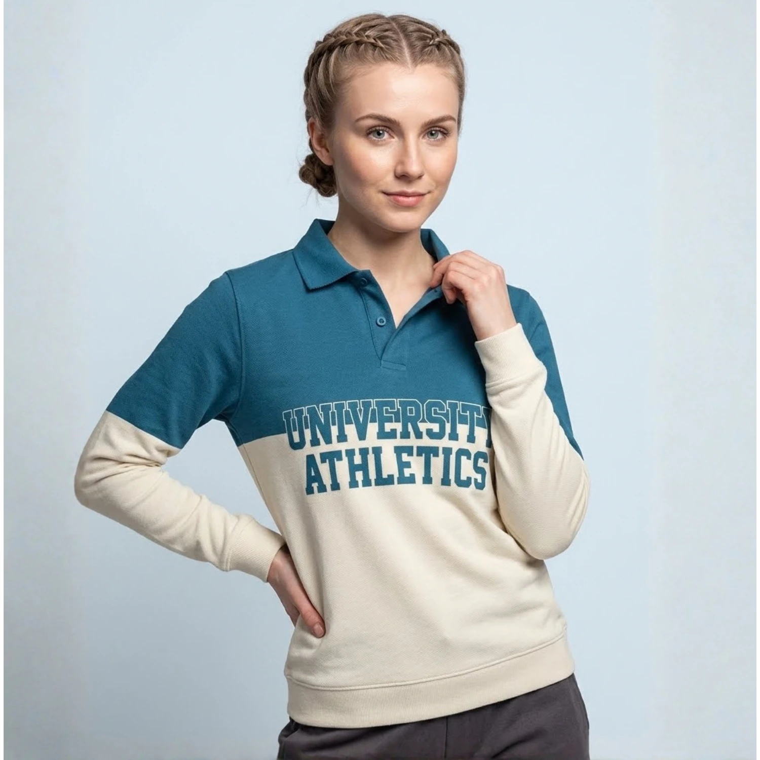 Custom 2-Way Stretch Milk Silk Long Sleeve Polo Shirt