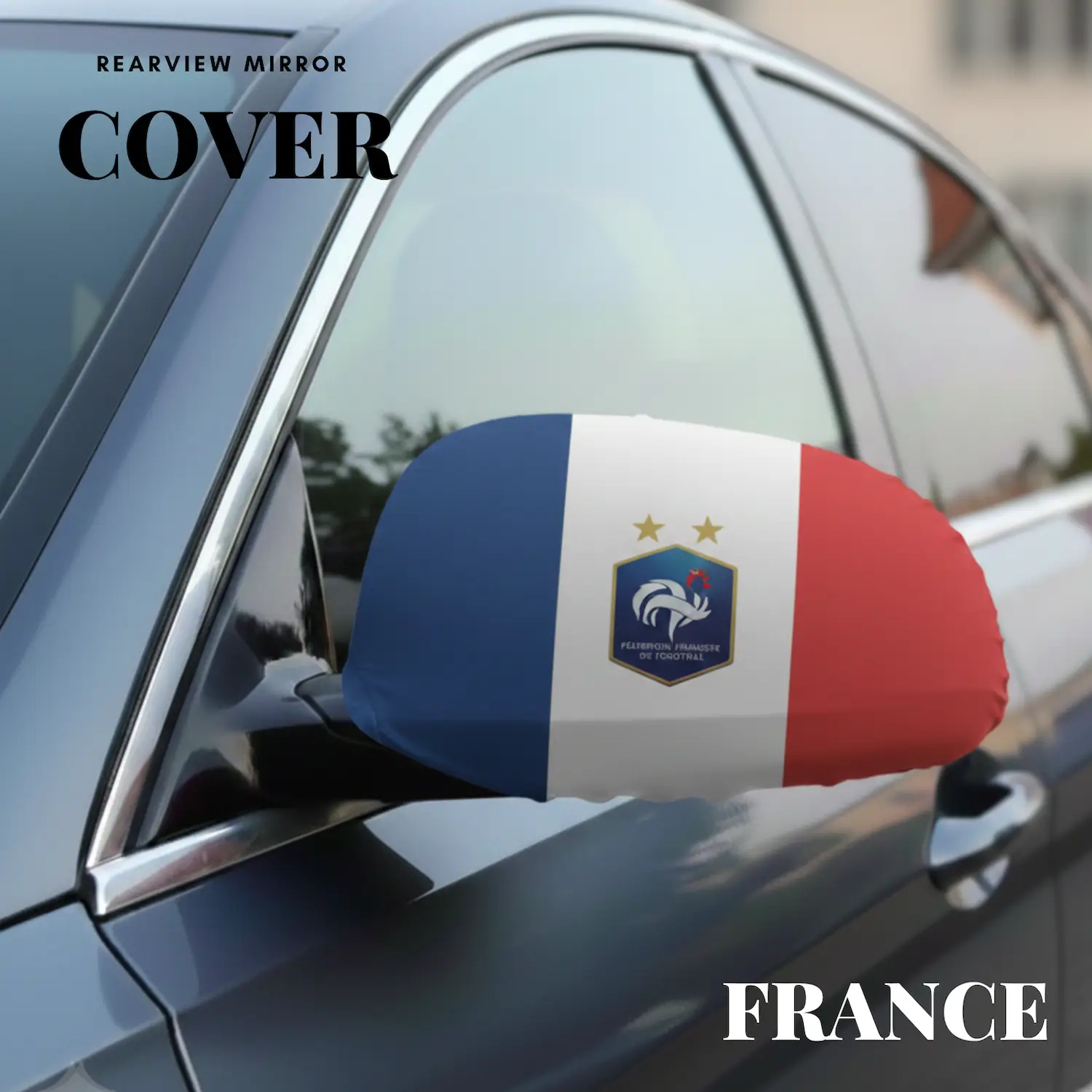 France Flag Sublimation Rearview Mirror Cover-SKU: NPS-WCP-FAN-005