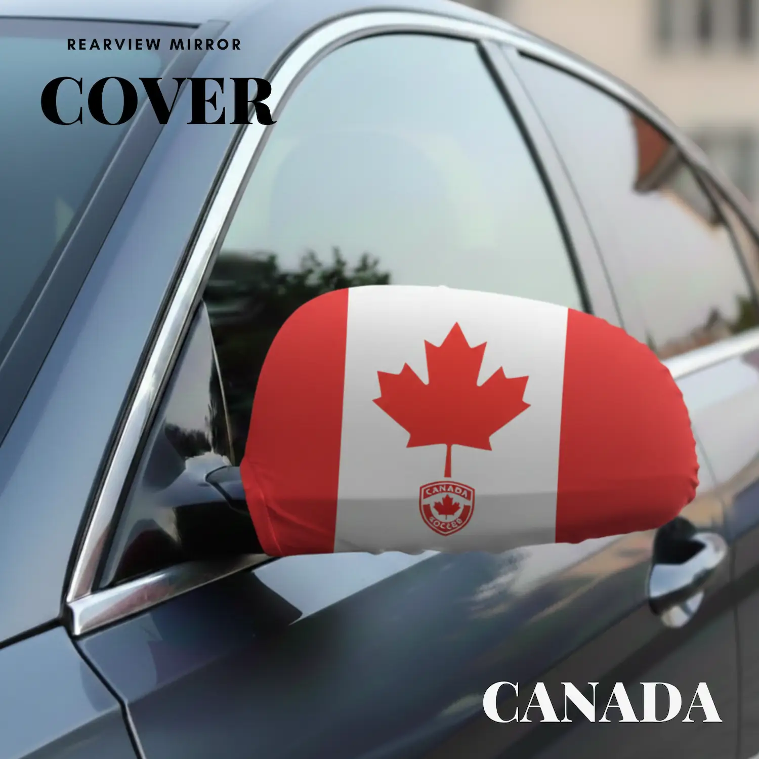 Canada Flag Sublimation Rearview Mirror Cover-SKU: NPS-WCP-FAN-005