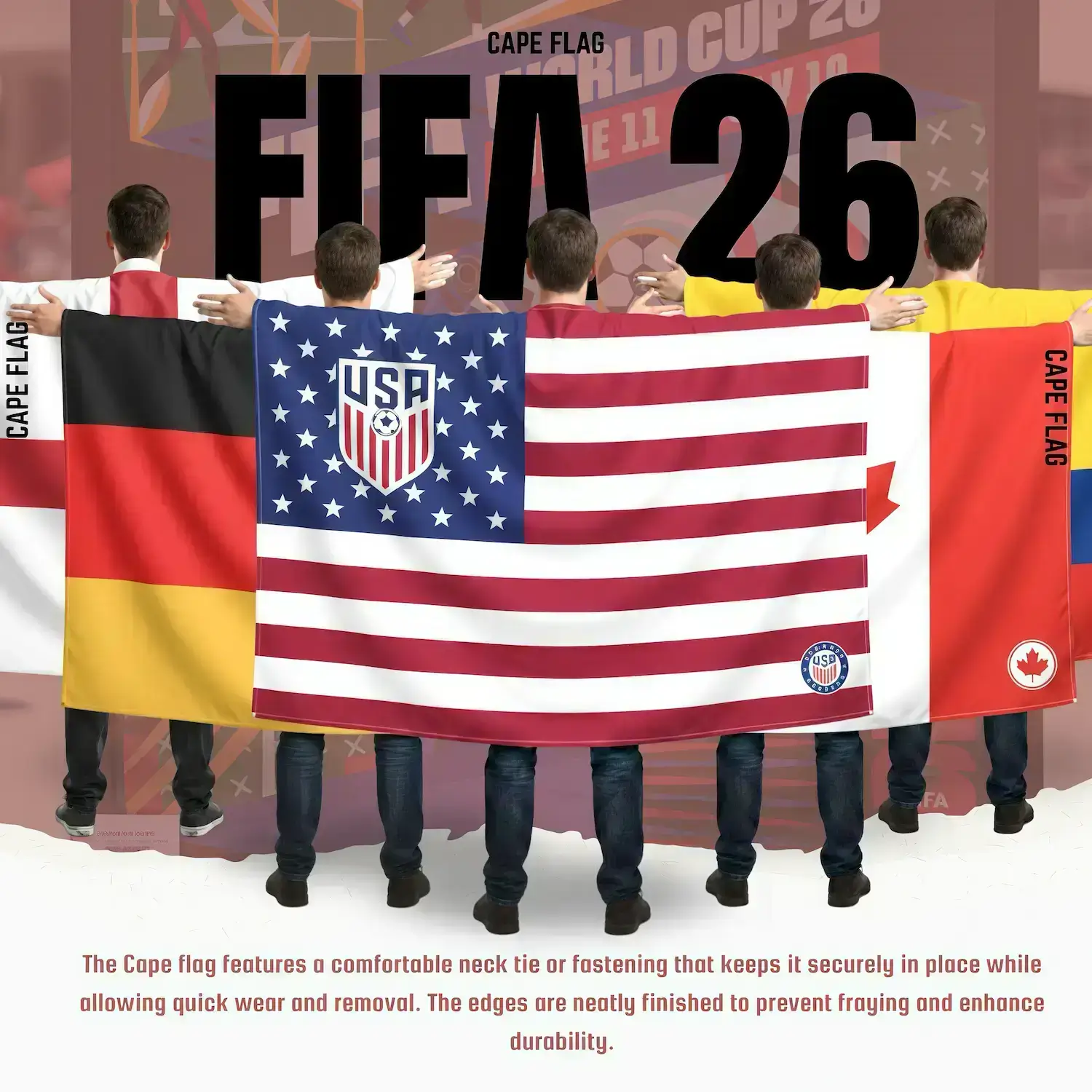 2026 FIFA World Cup National Team Hand Waving Flag - SKU:NPS-WCP-FAN-011