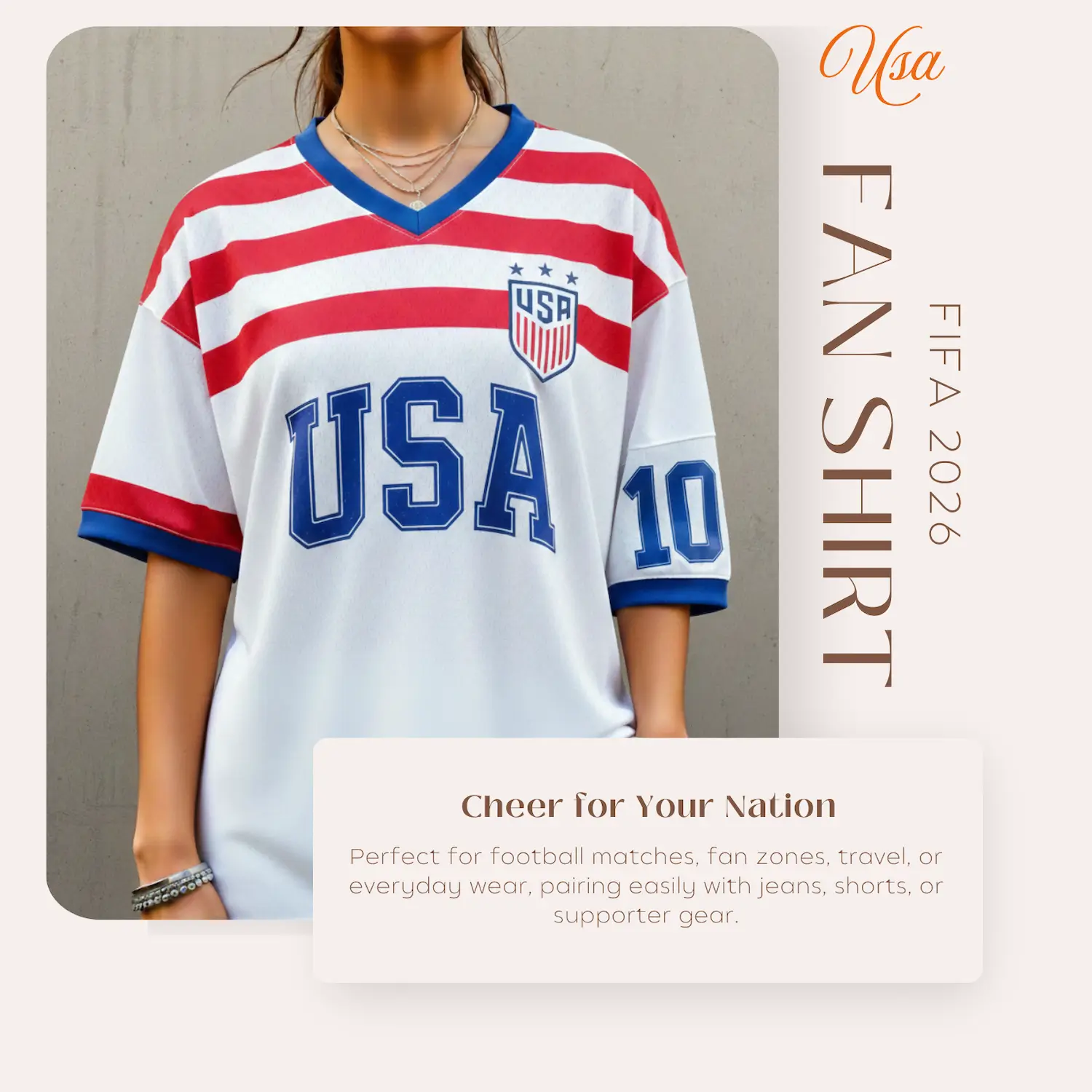 USA Flag 120GSM Polyester Sublimation Fan Shirt-SKU: NPS-WCP-FAN-013
