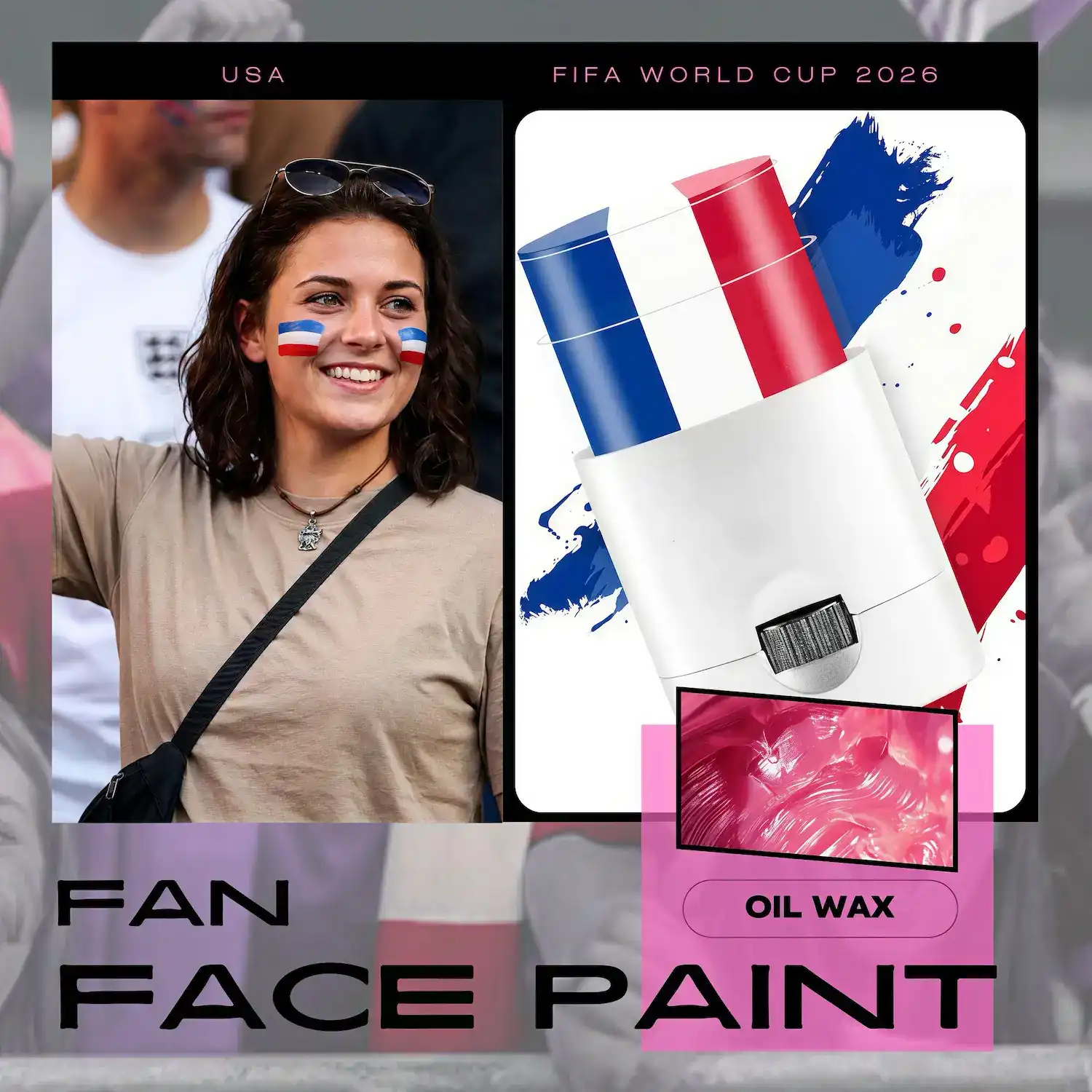 FIFA World Cup USA National Team Skin-Safe Fan Face Paint Stick - SKU:NPS-WCP-FAN-017