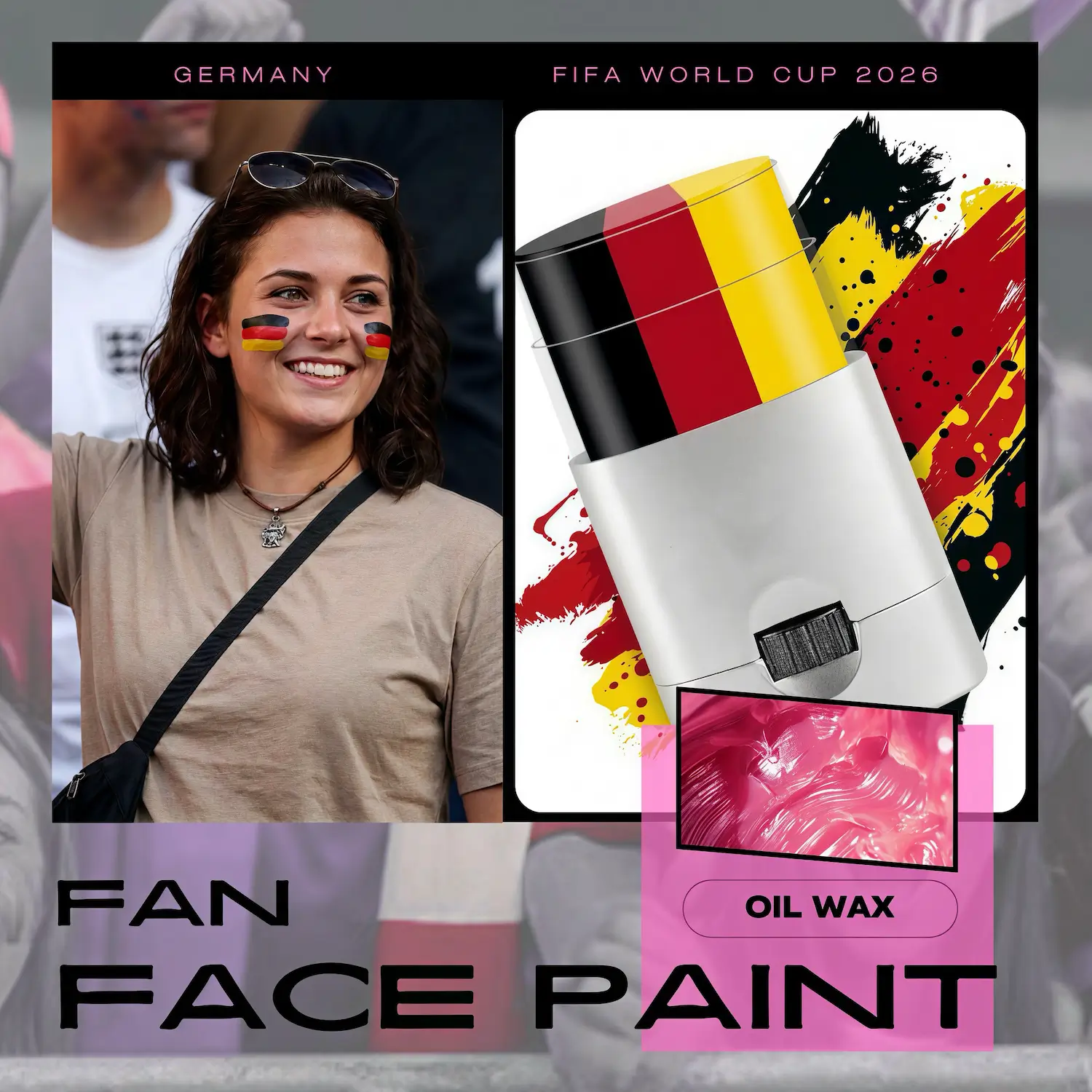 FIFA World Cup Germany National Team Skin-Safe Fan Face Paint Stick - SKU:NPS-WCP-FAN-017