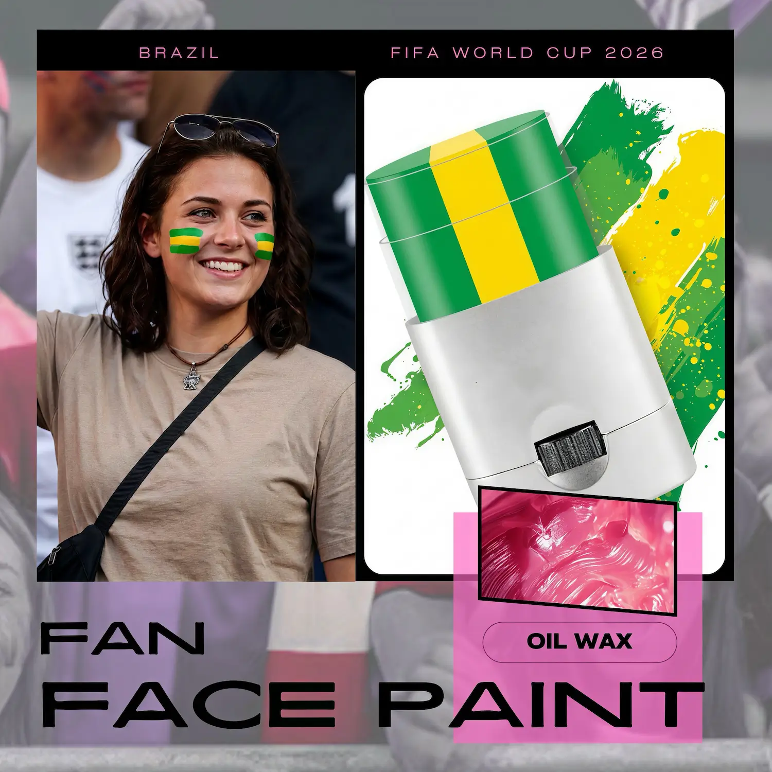 FIFA World Cup Brazil National Team Skin-Safe Fan Face Paint Stick - SKU:NPS-WCP-FAN-017