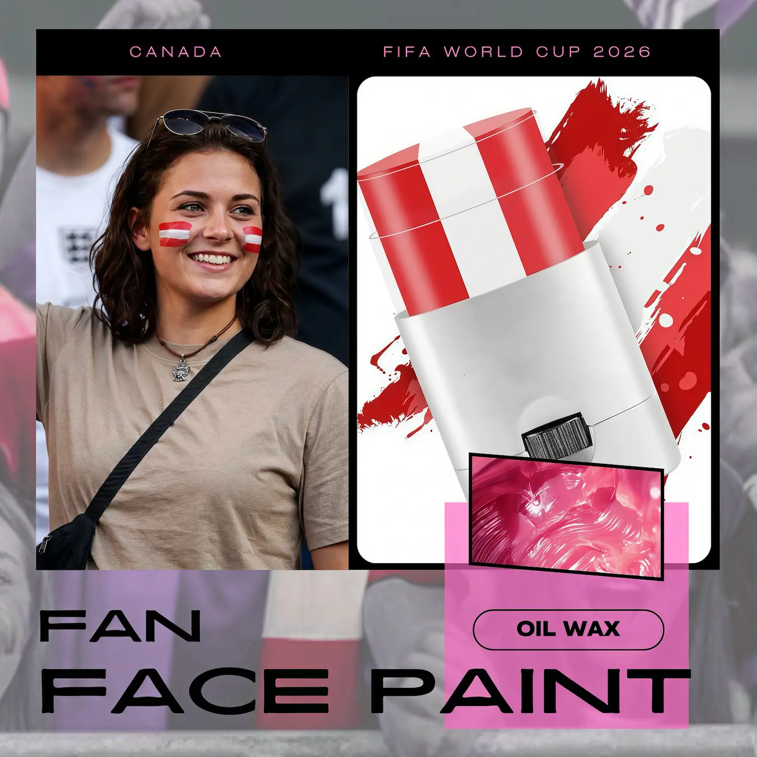 FIFA World Cup Canada National Team Skin-Safe Fan Face Paint Stick - SKU:NPS-WCP-FAN-017