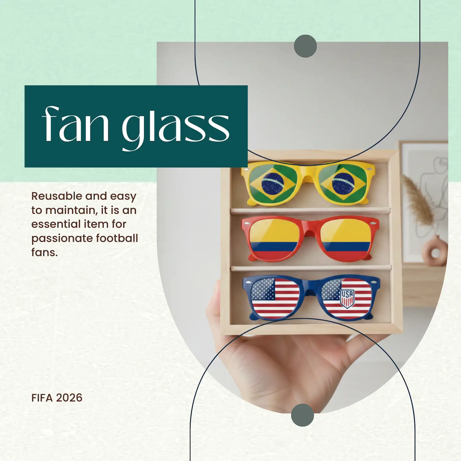 Custom PC Frame AC Lens UV Protection Fan Glasses-SKU: NPS-WCP-FAN-022