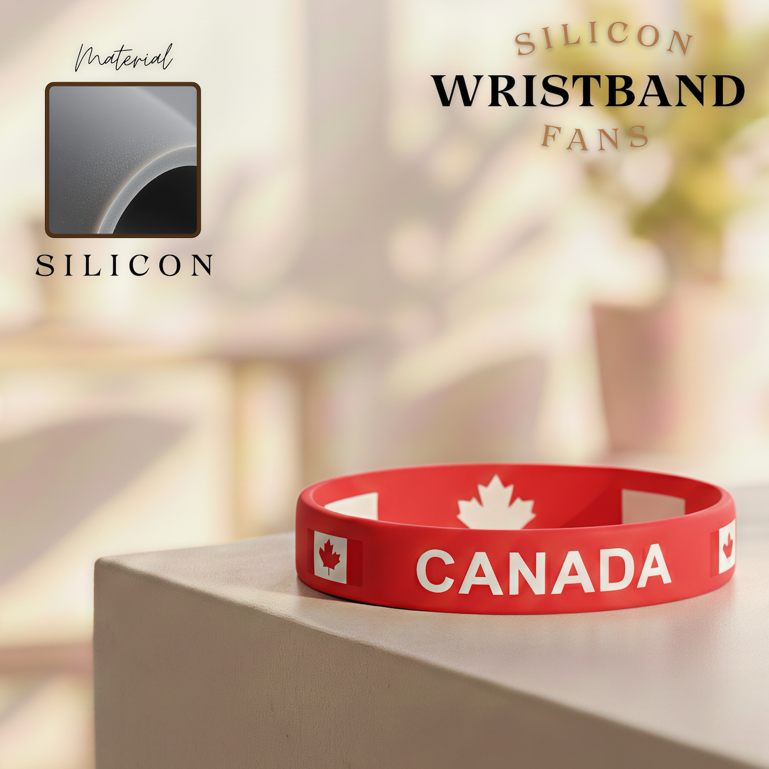 FIFA World Cup Canada National Team Silicone Wristband - SKU: